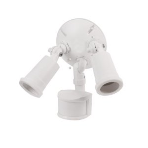 (image for) Motion-Sensing 180 deg White Dual Floodlight Hardwired