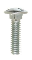 (image for) 1/4 in. Dia. x 1 in. L Zinc-Plated Steel Carriage Bolt 1