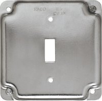 (image for) Square Steel Box Cover For 1 Toggle Switch