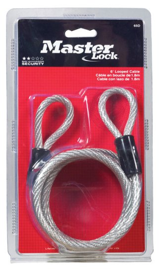 (image for) Master Lock 1/4 in. D X 72 in. L Vinyl Coated Steel Coiled Cable