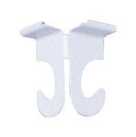 (image for) White Steel 2 in. H Sturdy Drop Ceiling Track Hooks 2 pk