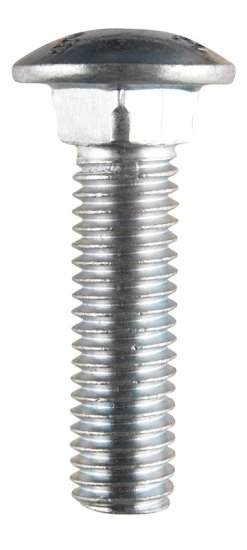 (image for) 1/2 in. Dia. x 2 in. L Zinc-Plated Steel Carriage Bolt 5