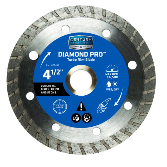 (image for) 4-1/2 in. Dia. Diamond Turbo Diamond Saw Blade