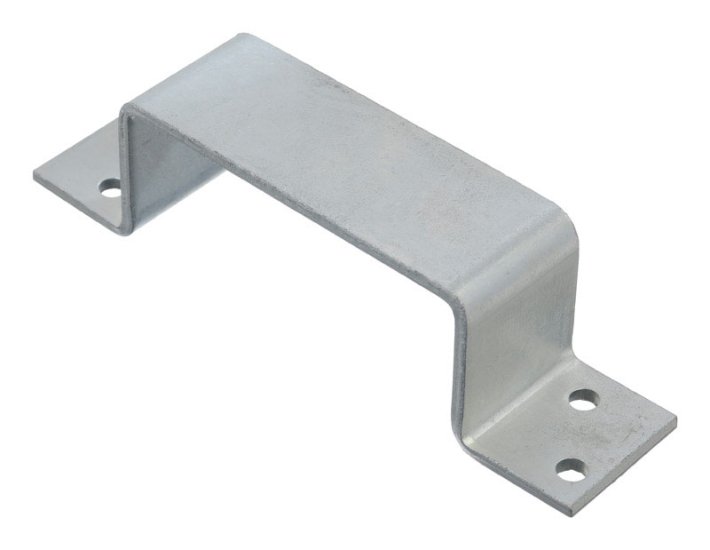 (image for) Zinc-Plated Silver Steel Closed Bar Holder 1 pk