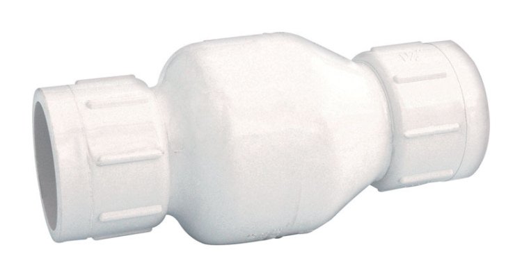 (image for) 2 in. Dia. x 1-1/2 in. Dia. Plastic Spring Loaded Check Valv
