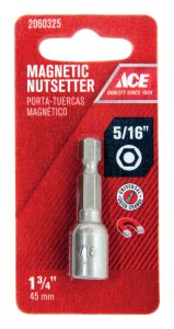 (image for) 5/16 in. x 1-3/4 in. L Chrome Vanadium Steel Magnetic Nut Se