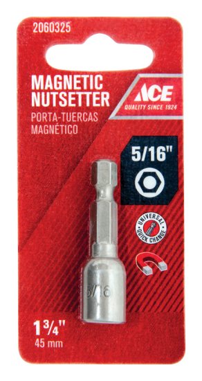 (image for) 5/16 in. x 1-3/4 in. L Chrome Vanadium Steel Magnetic Nut Se