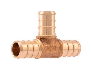 (image for) 1/2 in. PEX X 1/2 in. D PEX Brass Tee 25-Pack
