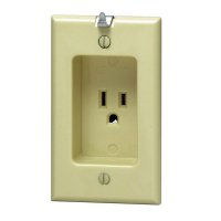 (image for) 15 amps 125 volt Ivory Outlet 5-15R 1 pk