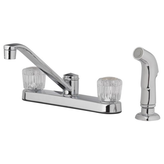 (image for) 2 Handle Kitchen w/Sprayer Two Handle Chrome
