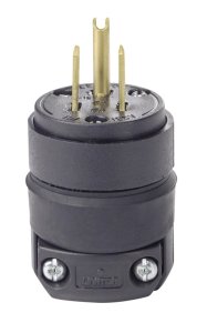(image for) Residential Rubber Straight Blade Plug 5-15P 18-12 AWG 2