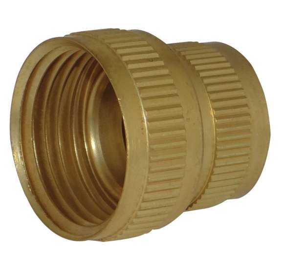 (image for) Brass 3/4 in. Dia. x 3/4 in. Dia. Hose Adapter Yellow 1 pk