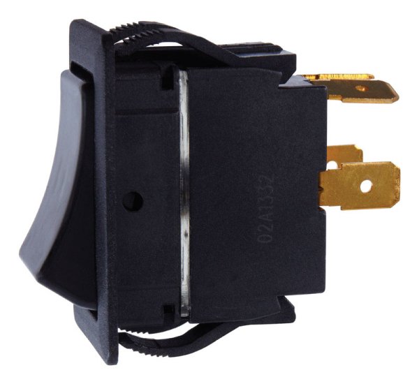(image for) 20 amps Double Pole Rocker Power Tool Switch Black 1 pk