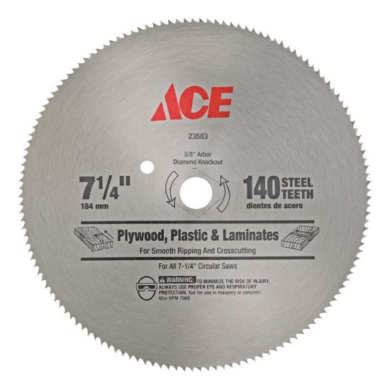 (image for) 7-1/4 in. Dia. x 5/8 in. Steel Circular Saw Blade 140 teeth