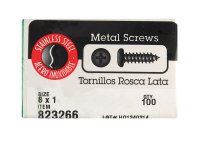 (image for) No. 8 x 1 in. L Phillips Pan Head Stainless Steel Sheet