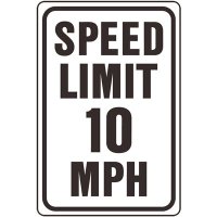 (image for) 18 in. x 12 in. Aluminum Speed Limit 10 MPH Sign