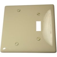 (image for) Ivory 2 Gang Switch/Blank Wallplate