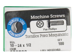 (image for) No. 10-24 x 1/2 in. L Phillips Flat Head Stainless Steel