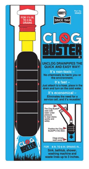 (image for) Clogbuster Drain Unclogger 4 to 6 in. Pipe