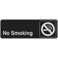 (image for) Black No Smoking Sign 3 in. H X 9 in. W