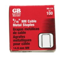 (image for) 9/16 in. W Steel Insulated Cable Staple 100 pk