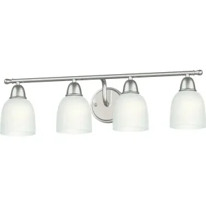 (image for) Raleigh 27.6 In. 4-Light Incandescent Bath Vanity Fixture (Brush