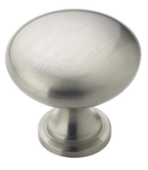 (image for) Round Cabinet Knob 1-1/4 in. Dia. 1-1/8 in. Satin Nickel