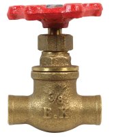 (image for) 3/8 in. Brass Gate Valve Lead-Free FIP