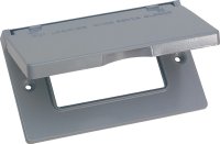 (image for) Electric Rectangle Metal 1 gang Horizontal GFCI Cover For