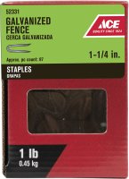 (image for) 1-1/4 in. L Galvanized Steel Fence Staples 1 lb.