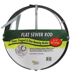 (image for) 25 ft. L Flat Steel Sewer Rod