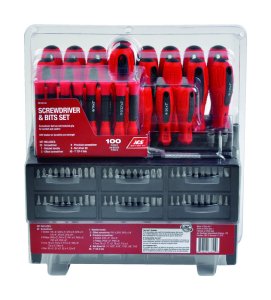 (image for) 100 pc. Ratcheting Screwdriver and Bit Set