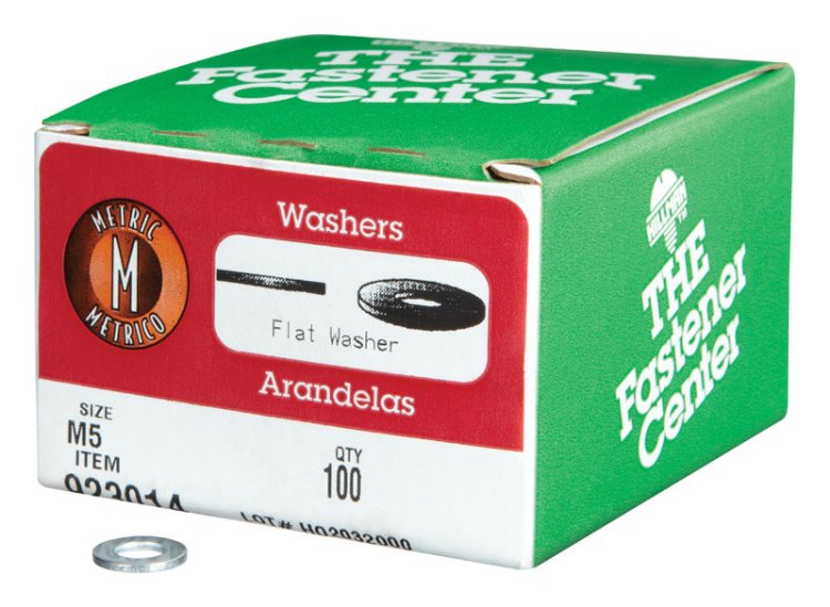 (image for) Zinc-Plated Steel M5 mm Flat Washer 100 pk
