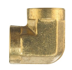 (image for) 1/4 in. FPT x 1/4 in. Dia. FPT Brass 90 Degree Elbow