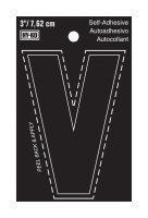 (image for) 3 in. Black Vinyl Self-Adhesive Letter V 1 pc.