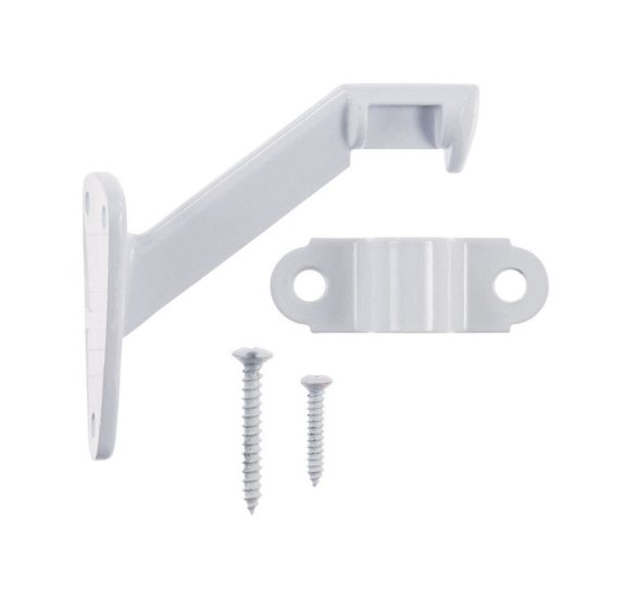 (image for) White Steel Heavy Duty Hand Rail Bracket