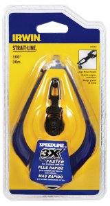 (image for) Strait-Line 2 oz. Blue Fast Retrieve Chalk Line Reel 100 f