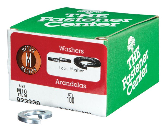 (image for) 0.39 mm Dia. Zinc-Plated Steel Split Lock Washer 100 pk