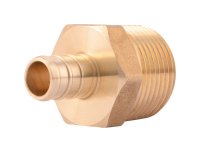 (image for) 1/2 in. Barb x 3/4 in. Dia. MPT Brass Pex Adapter