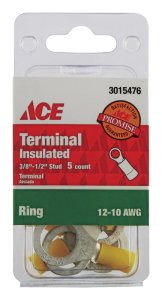 (image for) Ring Terminal Yellow 5 pk