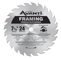 (image for) Avanti 7-1/4 in. Dia. x 5/8 in. Carbide Tip Steel Framing Blade