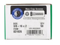 (image for) 3/8-16 in. Dia. x 2 in. L Stainless Steel Hex Head Cap S