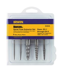 (image for) 19/64 in. Carbon Steel Spiral Screw Extractor Set 7