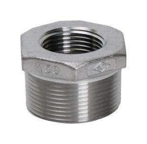 (image for) 1 in. MPT x 3/4 in. Dia. FPT Stainless Steel Hex Bu