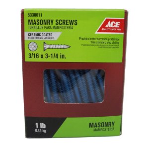 (image for) 3/16 in. x 3-1/4 in. L Phillips Flat Head Masonry Screws 1 l