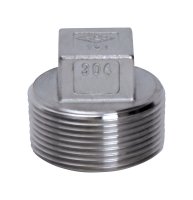 (image for) 1-1/4 in. MPT Stainless Steel Square Head Plug