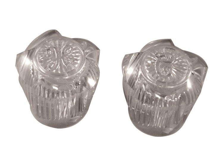 (image for) Universal Clear Acrylic Hot and Cold Faucet Handles