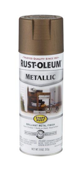 (image for) Rust-Oleum Stops Rust Antique Brass Metallic Spray Paint 11 oz