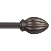 (image for) Oil Rubbed Bronze Bailey Curtain Rod 66 in. L X 120 in. L