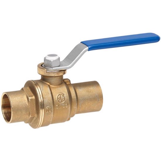 (image for) Homewerks 1/2 in. Brass Sweat Ball Valve Full Port
